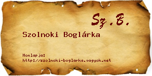Szolnoki Boglárka névjegykártya